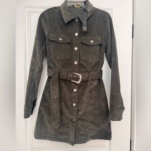 House of Harlow 1960 olive green corduroy dress with belt. BRAND NEW size XS
